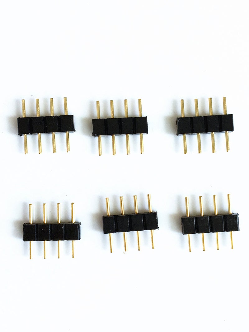 HUALAND 2PCS Black 4 Pins LED Splitter Cable LED Strip Connector 2 Way Splitter Y Splitter for One to Two RGB 5050 3528 Light Strips with 6X Male 4 Pin Plugs -29.5cm/11.6inch Long - Image 3